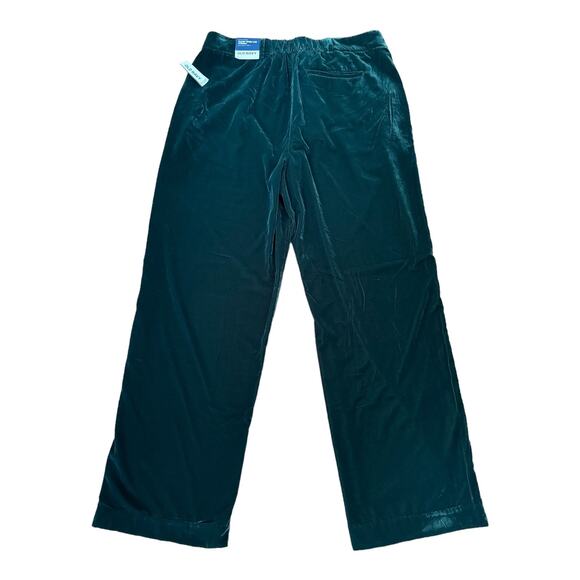 NWT Extra High-Rise Taylor Wide Leg Green Velvet Trouser by Old Navy size Large - Picture 5 of 12